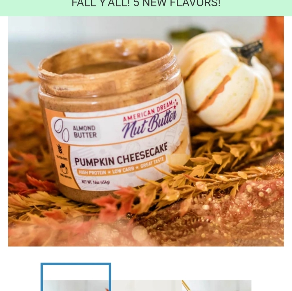 American dream pumpkin cheesecake almond butter